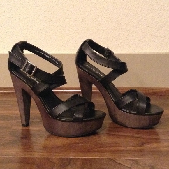 Mossimo Supply Co. Strappy Platform Heels - Black