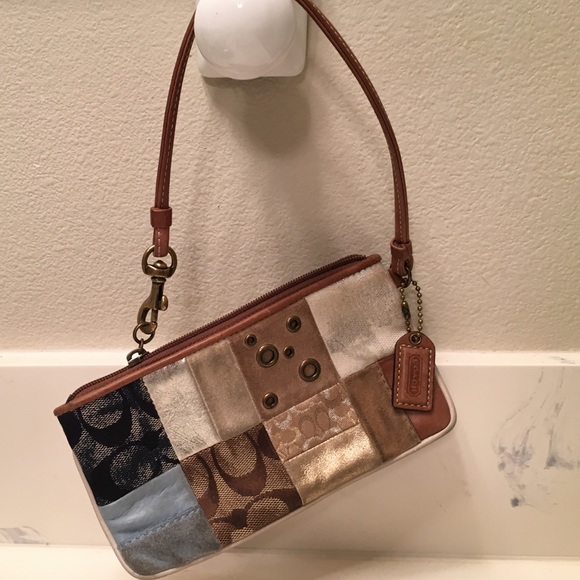 Coach Wristlet Patchwork Denim - image 2