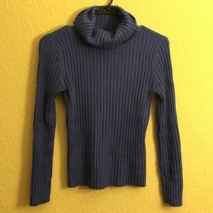 Blue Turtleneck Sweater