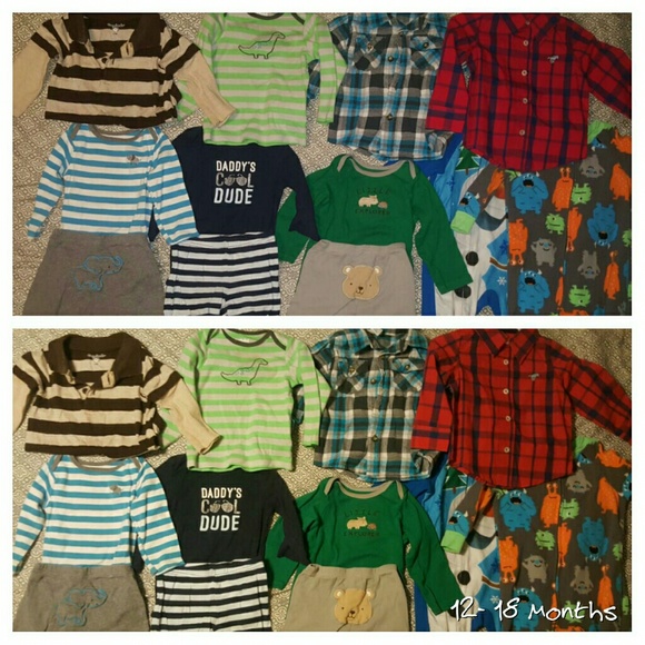 Baby boy 12-18 month long sleeve pants lot - Picture 1 of 2