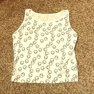 Brandy Melville Alien tank top tumblr trades open