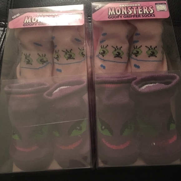 Skidders- Monsters Goofy Gripper Socks- Bundle - Picture 3 of 4