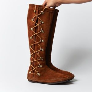 Minnetonka, Knee-high Moccasins Boot, women's