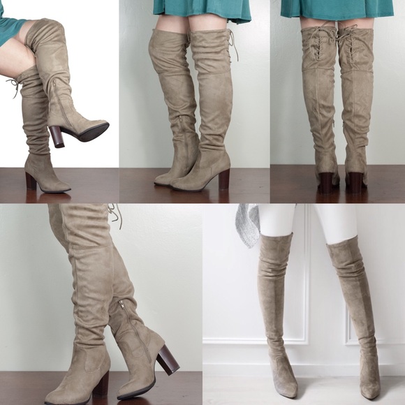 🚨1 HR SALE🚨CARABELLE faux suede boot - NATURAL - Picture 4 of 4