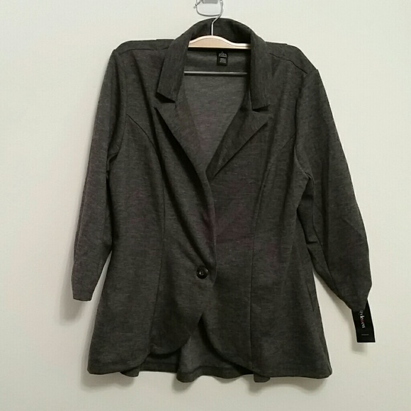 NWT Style&Co Charcoal Gray Cloth Jacket - Picture 1 of 4