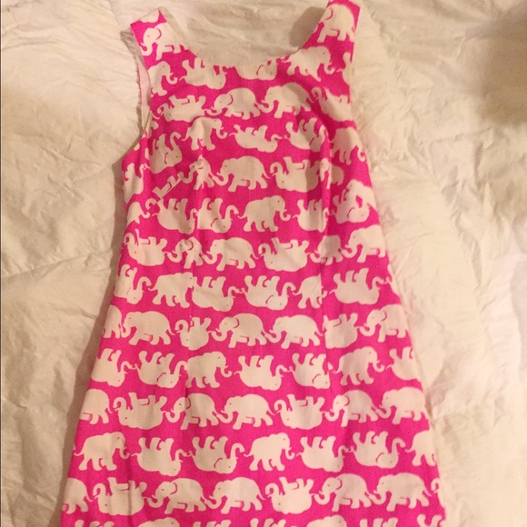 Lilly Pulitzer Hot Pink Elephant Dress Size 00
