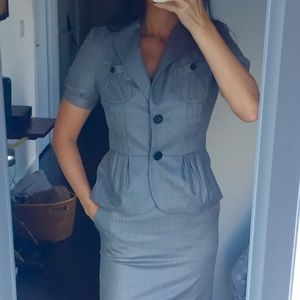 Grey pinstripe grey suit