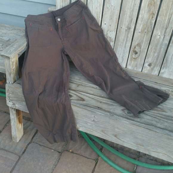 Lucy chocolate drawstring waist capri