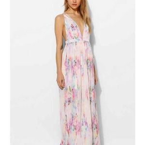 Backless Watercolor Maxi