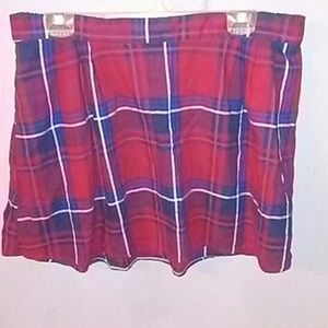 Plaid skirt 100% cotton