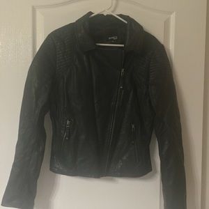 BARNEY'S ORIGINALS 100% REAL Leather Moto Jacket