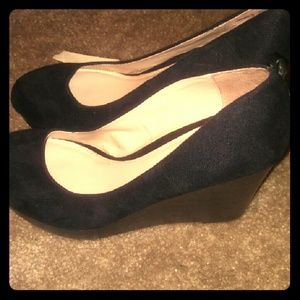 Black platform wedges