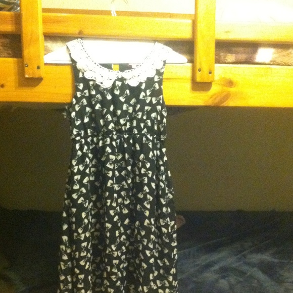 A black and white dress