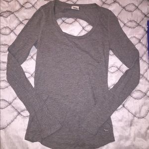 Grey VS Pink Long Sleeve Shirt