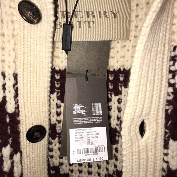 Burberry Wool Sweater Coat - Picture 3 of 4