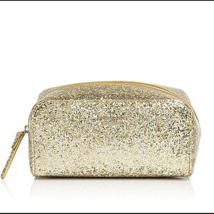 Kate Spade Gold Glitter Bug Ezra Cosmetic Case