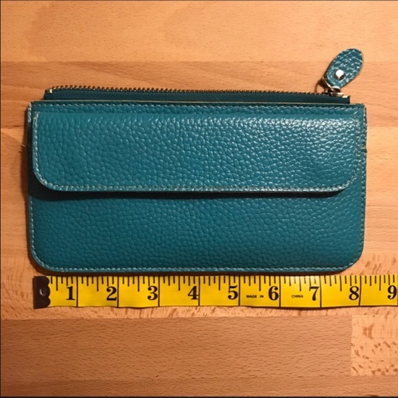 Teal faux leather wallet - Picture 4 of 4