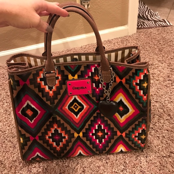 Authentic Consuela Aztec print handbag.