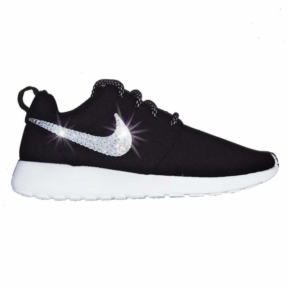 Swarovski Crystal Bling Nike Roshe Black