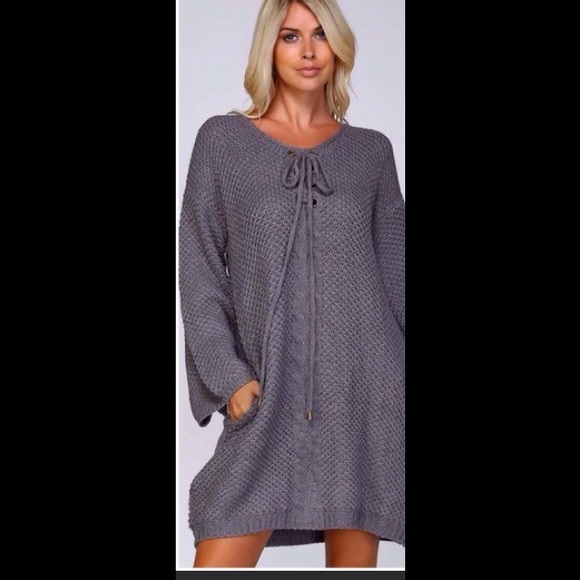 ❌sold❌ cable sweater dress w side pockets