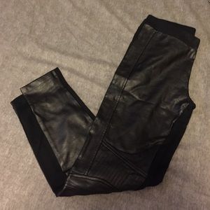 Zara Moto PU Leggings