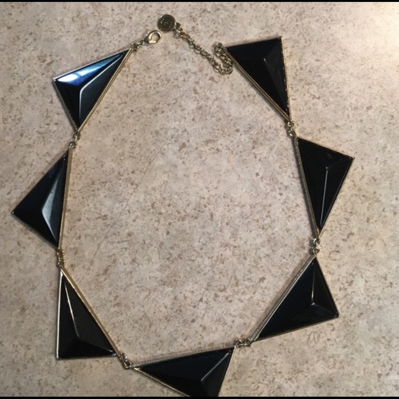 House of Harlow Black Stone Necklace