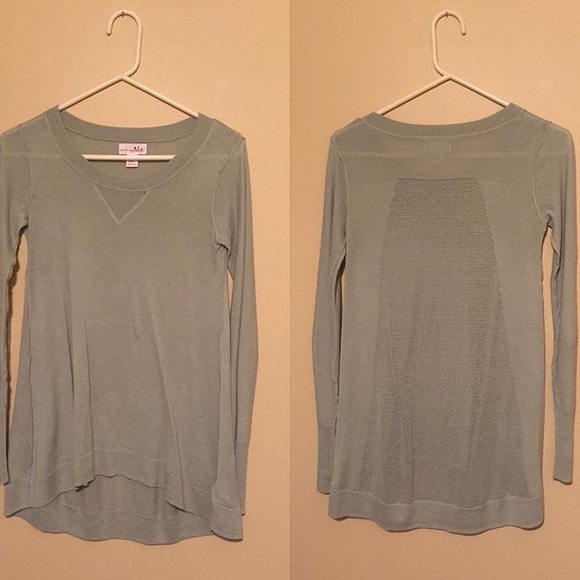 High Low mint sweater