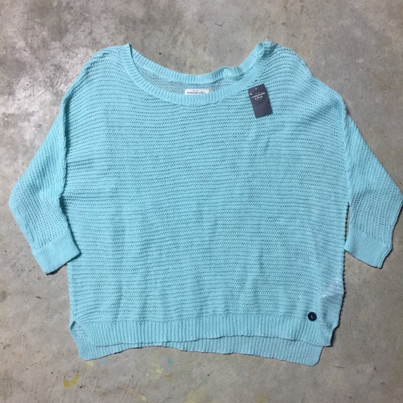NWT Abercrombie & Fitch Blue Sweater - Picture 2 of 2