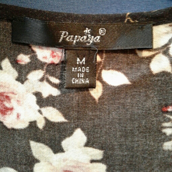 PAPAYA floral 3/4 sleeve romper - Picture 2 of 4