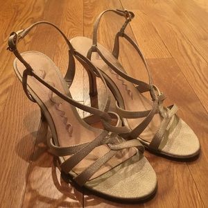 Gold Nina Strappy Heels