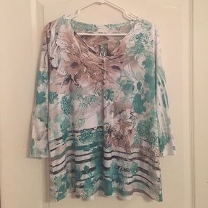 Style & Co. - Floral 3/4 sleeve tunic.