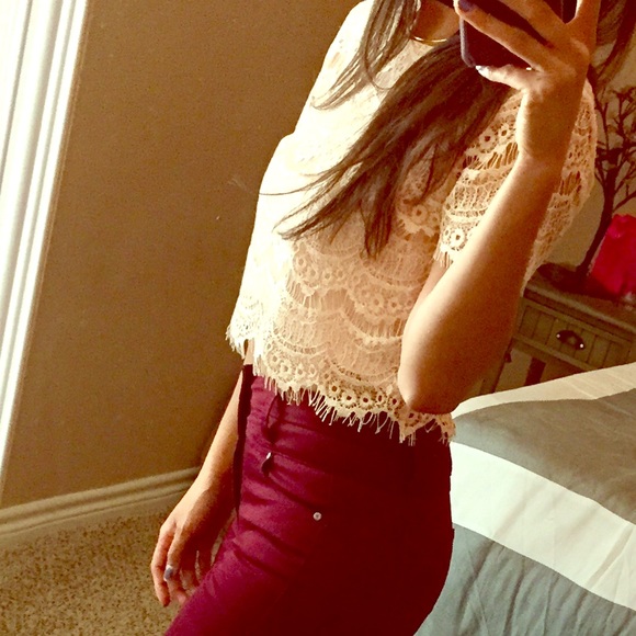 Lace crop top