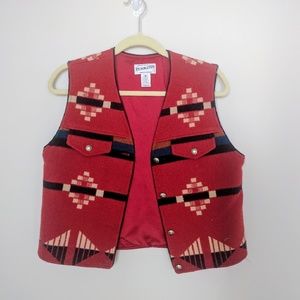 Vintage Pendleton Tribal Print Vest