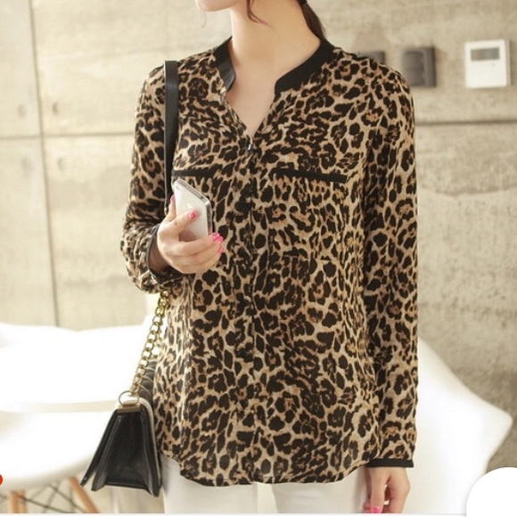 Leopard print blouse