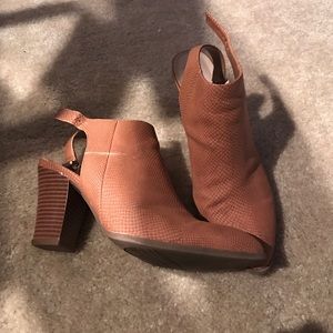 Open heeled ankle boots