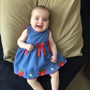 Two piece strawberry picnic dress