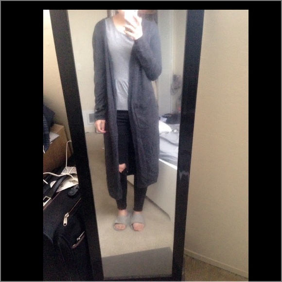 Forever 21 long cardigan with slip