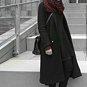 Black peacoat