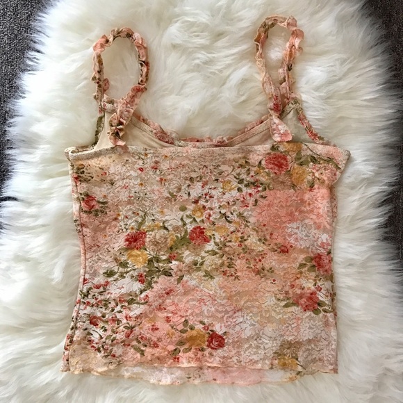 Vintage Lace Spaghetti Strap Top - Picture 2 of 4