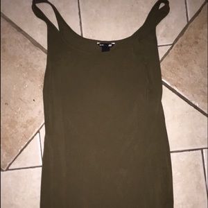 Olive green bodycon mini dress