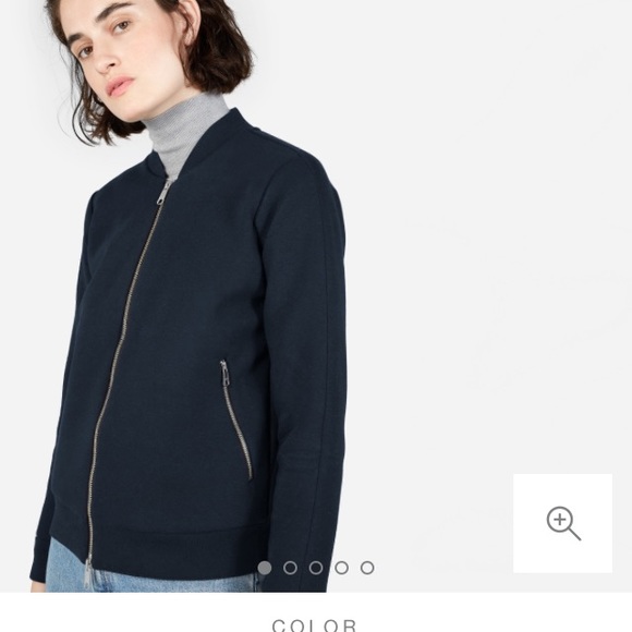 Everlane Jackets & Blazers - Everlane street fleece bomber jacket, navy, small