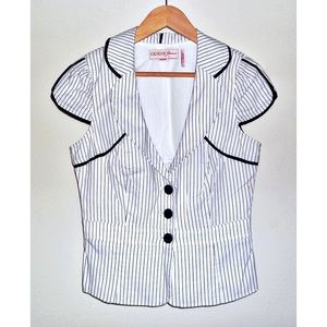 Guess Jeans Stretch Cap Sleeve Blazer Jacket