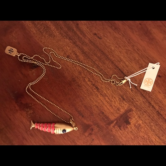 Tory Burch fish necklace