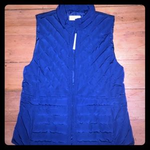 Ann Taylor Loft Teal Down Vest
