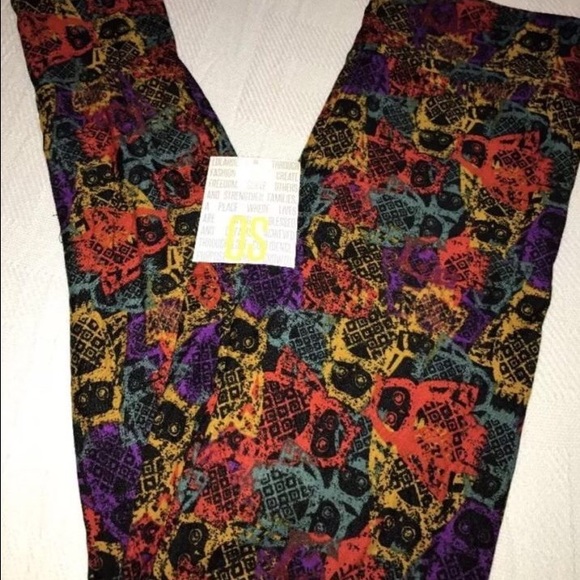 LuLaRoe New OS Leggings Unicorn Multicolored Owls