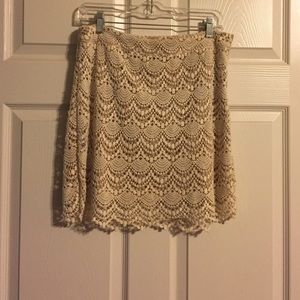 Lace mini skirt