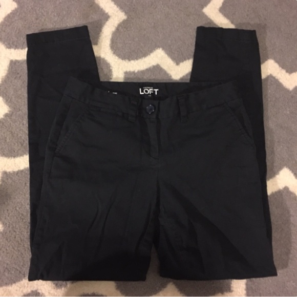 Ann Taylor Loft Modern Skinny Black Pant - 0P