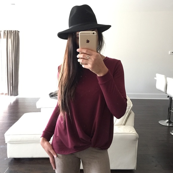 Viscosity Sweaters - Why Knot Burgundy Pullover