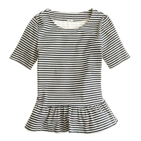 J. Crew Tops - J.Crew striped Peplum top