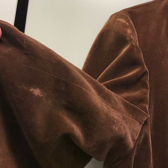 vintage brown suede blazer - Picture 2 of 4